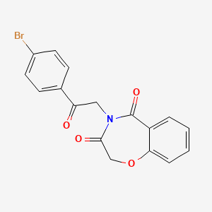 molecular formula C17H12BrNO4 B11331270 4-[2-(4-bromophenyl)-2-oxoethyl]-1,4-benzoxazepine-3,5(2H,4H)-dione 