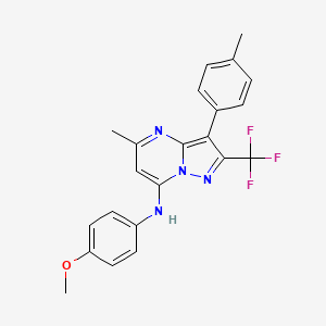 N-(4-methoxyphenyl)-5-methyl-3-(4-methylphenyl)-2-(trifluoromethyl)pyrazolo[1,5-a]pyrimidin-7-amine