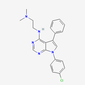 molecular formula C22H22ClN5 B11331332 N'-[7-(4-chlorophenyl)-5-phenyl-7H-pyrrolo[2,3-d]pyrimidin-4-yl]-N,N-dimethylethane-1,2-diamine 