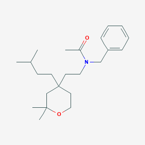 N-Benzyl-N-{2-[2,2-dimethyl-4-(3-methylbutyl)oxan-4-YL]ethyl}acetamide