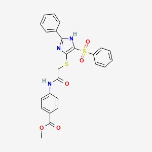 methyl 4-[({[2-phenyl-4-(phenylsulfonyl)-1H-imidazol-5-yl]sulfanyl}acetyl)amino]benzoate