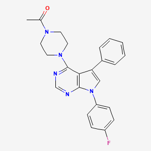 1-{4-[7-(4-fluorophenyl)-5-phenyl-7H-pyrrolo[2,3-d]pyrimidin-4-yl]piperazin-1-yl}ethanone