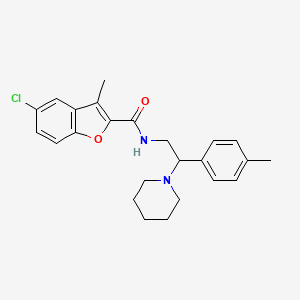 5-chloro-3-methyl-N-[2-(4-methylphenyl)-2-(piperidin-1-yl)ethyl]-1-benzofuran-2-carboxamide