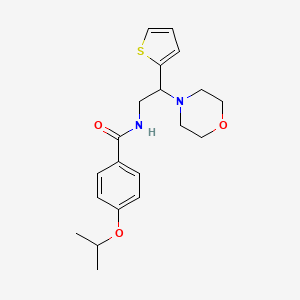 N-[2-(morpholin-4-yl)-2-(thiophen-2-yl)ethyl]-4-(propan-2-yloxy)benzamide