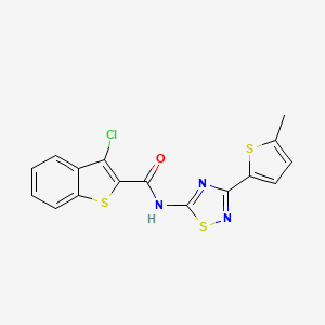 3-chloro-N-[3-(5-methylthiophen-2-yl)-1,2,4-thiadiazol-5-yl]-1-benzothiophene-2-carboxamide