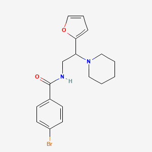 4-bromo-N-[2-(furan-2-yl)-2-(piperidin-1-yl)ethyl]benzamide