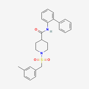 N-(biphenyl-2-yl)-1-[(3-methylbenzyl)sulfonyl]piperidine-4-carboxamide