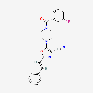 5-{4-[(3-fluorophenyl)carbonyl]piperazin-1-yl}-2-[(E)-2-phenylethenyl]-1,3-oxazole-4-carbonitrile