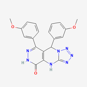 molecular formula C20H17N7O3 B11331459 8,10-bis(3-methoxyphenyl)-2,4,5,6,7,11,12-heptazatricyclo[7.4.0.03,7]trideca-1(9),3,5,10-tetraen-13-one 