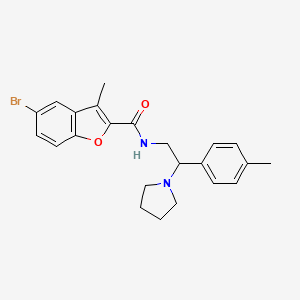 5-bromo-3-methyl-N-[2-(4-methylphenyl)-2-(pyrrolidin-1-yl)ethyl]-1-benzofuran-2-carboxamide