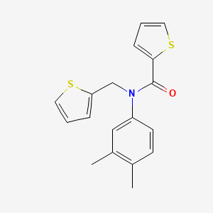 N-(3,4-dimethylphenyl)-N-(thiophen-2-ylmethyl)thiophene-2-carboxamide