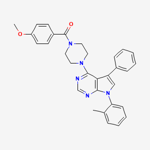 (4-methoxyphenyl){4-[7-(2-methylphenyl)-5-phenyl-7H-pyrrolo[2,3-d]pyrimidin-4-yl]piperazin-1-yl}methanone