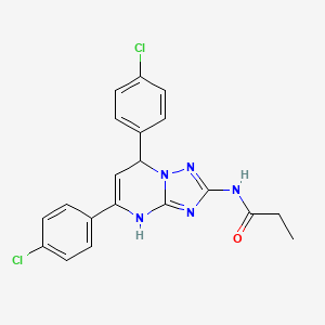 N-[5,7-bis(4-chlorophenyl)-4,7-dihydro[1,2,4]triazolo[1,5-a]pyrimidin-2-yl]propanamide