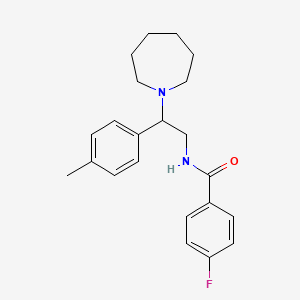 N-[2-(azepan-1-yl)-2-(4-methylphenyl)ethyl]-4-fluorobenzamide