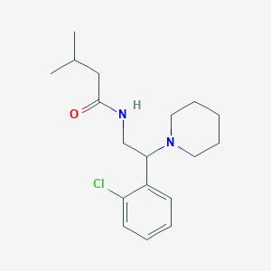 N-[2-(2-chlorophenyl)-2-(piperidin-1-yl)ethyl]-3-methylbutanamide