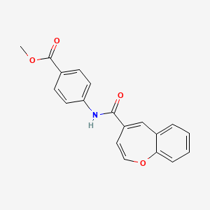 molecular formula C19H15NO4 B11331544 Methyl 4-[(1-benzoxepin-4-ylcarbonyl)amino]benzoate 