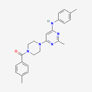 2-methyl-6-[4-(4-methylbenzoyl)piperazin-1-yl]-N-(4-methylphenyl)pyrimidin-4-amine