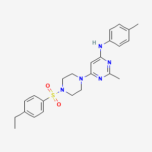 6-(4-((4-ethylphenyl)sulfonyl)piperazin-1-yl)-2-methyl-N-(p-tolyl)pyrimidin-4-amine