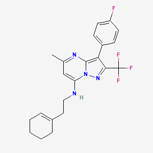 N-[2-(cyclohex-1-en-1-yl)ethyl]-3-(4-fluorophenyl)-5-methyl-2-(trifluoromethyl)pyrazolo[1,5-a]pyrimidin-7-amine