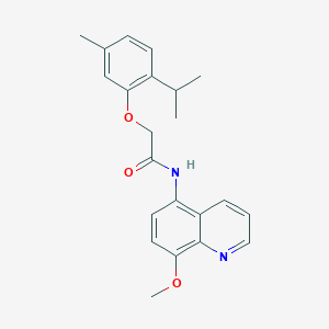 N-(8-methoxyquinolin-5-yl)-2-[5-methyl-2-(propan-2-yl)phenoxy]acetamide