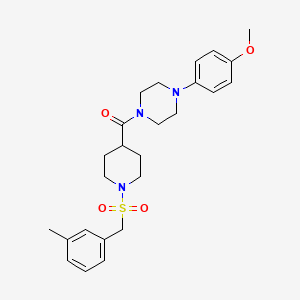 molecular formula C25H33N3O4S B11331613 [4-(4-Methoxyphenyl)piperazin-1-yl]{1-[(3-methylbenzyl)sulfonyl]piperidin-4-yl}methanone 