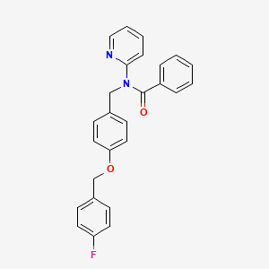 N-{4-[(4-fluorobenzyl)oxy]benzyl}-N-(pyridin-2-yl)benzamide