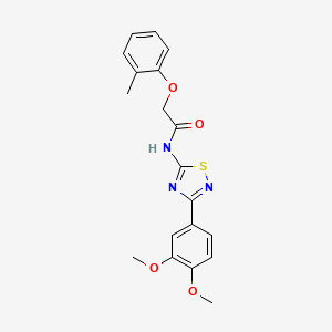 molecular formula C19H19N3O4S B11331634 N-[3-(3,4-dimethoxyphenyl)-1,2,4-thiadiazol-5-yl]-2-(2-methylphenoxy)acetamide 