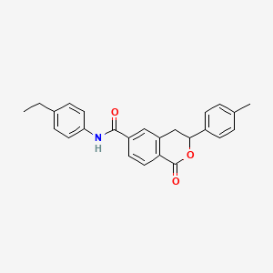 N-(4-ethylphenyl)-3-(4-methylphenyl)-1-oxo-3,4-dihydro-1H-isochromene-6-carboxamide