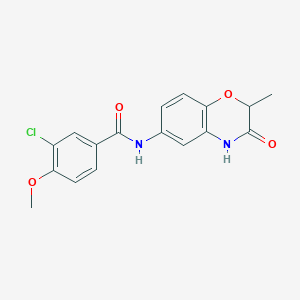 3-chloro-4-methoxy-N-(2-methyl-3-oxo-3,4-dihydro-2H-1,4-benzoxazin-6-yl)benzamide