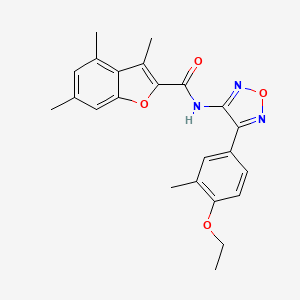 N-[4-(4-ethoxy-3-methylphenyl)-1,2,5-oxadiazol-3-yl]-3,4,6-trimethyl-1-benzofuran-2-carboxamide