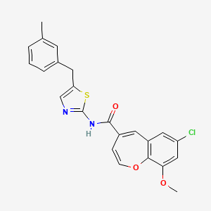 7-chloro-9-methoxy-N-[5-(3-methylbenzyl)-1,3-thiazol-2-yl]-1-benzoxepine-4-carboxamide