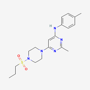 2-methyl-6-(4-(propylsulfonyl)piperazin-1-yl)-N-(p-tolyl)pyrimidin-4-amine