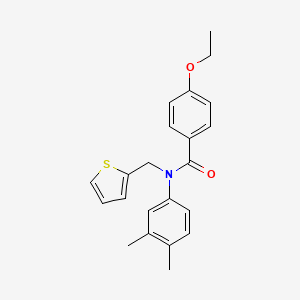 N-(3,4-dimethylphenyl)-4-ethoxy-N-(thiophen-2-ylmethyl)benzamide