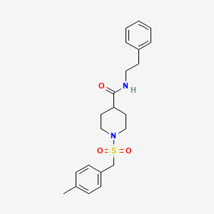 1-[(4-methylbenzyl)sulfonyl]-N-(2-phenylethyl)piperidine-4-carboxamide