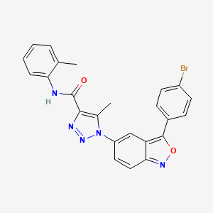 molecular formula C24H18BrN5O2 B11331770 1-[3-(4-bromophenyl)-2,1-benzoxazol-5-yl]-5-methyl-N-(2-methylphenyl)-1H-1,2,3-triazole-4-carboxamide 