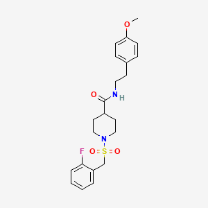 1-[(2-fluorobenzyl)sulfonyl]-N-[2-(4-methoxyphenyl)ethyl]piperidine-4-carboxamide