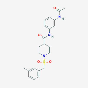 N-[3-(acetylamino)phenyl]-1-[(3-methylbenzyl)sulfonyl]piperidine-4-carboxamide