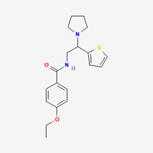 4-ethoxy-N-[2-(pyrrolidin-1-yl)-2-(thiophen-2-yl)ethyl]benzamide