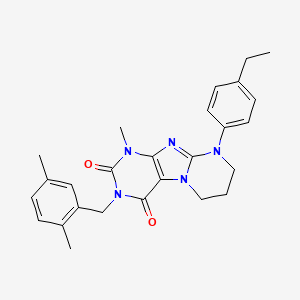 3-[(2,5-dimethylphenyl)methyl]-9-(4-ethylphenyl)-1-methyl-7,8-dihydro-6H-purino[7,8-a]pyrimidine-2,4-dione