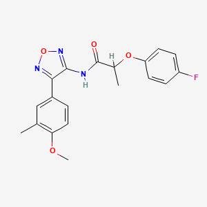 2-(4-fluorophenoxy)-N-[4-(4-methoxy-3-methylphenyl)-1,2,5-oxadiazol-3-yl]propanamide