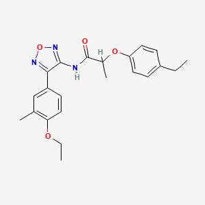 molecular formula C22H25N3O4 B11331902 N-[4-(4-ethoxy-3-methylphenyl)-1,2,5-oxadiazol-3-yl]-2-(4-ethylphenoxy)propanamide 