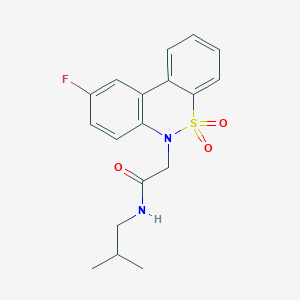 2-(9-fluoro-5,5-dioxido-6H-dibenzo[c,e][1,2]thiazin-6-yl)-N-isobutylacetamide