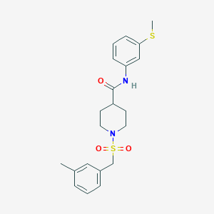 1-[(3-methylbenzyl)sulfonyl]-N-[3-(methylsulfanyl)phenyl]piperidine-4-carboxamide