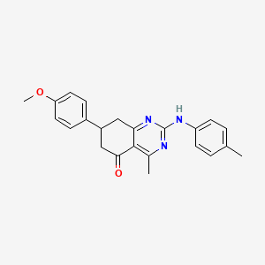 molecular formula C23H23N3O2 B11331940 7-(4-methoxyphenyl)-4-methyl-2-[(4-methylphenyl)amino]-7,8-dihydroquinazolin-5(6H)-one 