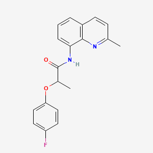 molecular formula C19H17FN2O2 B11331958 2-(4-fluorophenoxy)-N-(2-methylquinolin-8-yl)propanamide 