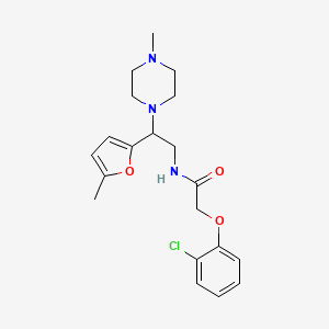 2-(2-chlorophenoxy)-N-[2-(5-methylfuran-2-yl)-2-(4-methylpiperazin-1-yl)ethyl]acetamide