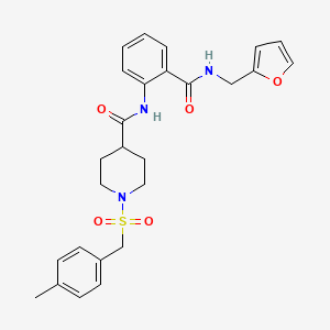 N-{2-[(furan-2-ylmethyl)carbamoyl]phenyl}-1-[(4-methylbenzyl)sulfonyl]piperidine-4-carboxamide