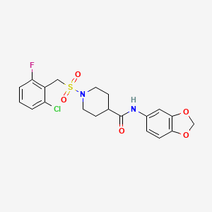 N-(1,3-benzodioxol-5-yl)-1-[(2-chloro-6-fluorobenzyl)sulfonyl]piperidine-4-carboxamide