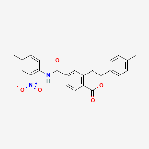 N-(4-methyl-2-nitrophenyl)-3-(4-methylphenyl)-1-oxo-3,4-dihydro-1H-isochromene-6-carboxamide