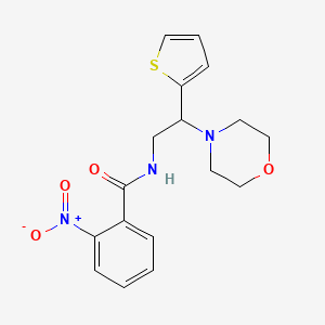 N-[2-(morpholin-4-yl)-2-(thiophen-2-yl)ethyl]-2-nitrobenzamide